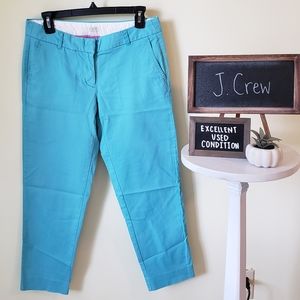 EUC + J. Crew + teal ankle length slacks